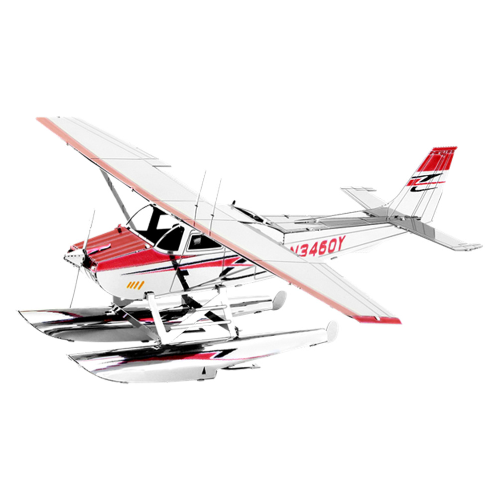 Metal Earth, 3D Model Kit, Metal, Cessna 182 Floatplane